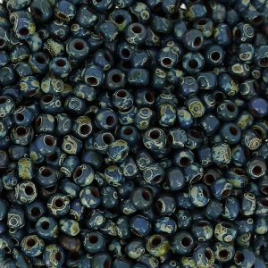 Rocaille Miyuki Duracoat 11/0 4516 - Opaque Dark Teal Picasso x8g