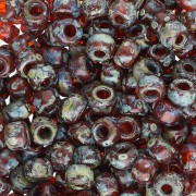 Rocaille Miyuki 6/0 4503 - Transparent Flame Red Picasso x8g