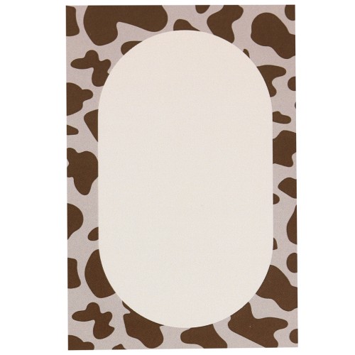 Cartes à bijoux 9x6 cm - Motif vache - Sépia - Marron - Crème x20