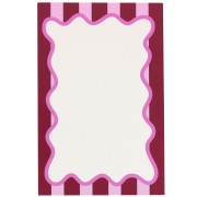 Cartes à bijoux 9x6 cm - Motif rayures - Rose - Bordeaux - Blanc x20