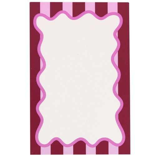Cartes à bijoux 9x6 cm - Motif rayures - Rose - Bordeaux - Blanc x20