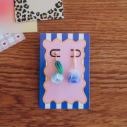 Cartes à bijoux 9x6 cm - Cadre léopard - Beige - Marron - Noir x20