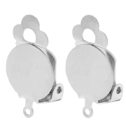 Clips d'oreilles plateau 12 mm oreilles non percées - Acier inoxydable 304 x2