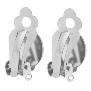 Clips d'oreilles plateau 12 mm oreilles non percées - Acier inoxydable 304 x2