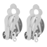 Clips d'oreilles plateau 12 mm oreilles non percées - Acier inoxydable 304 x2