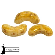 Opaque White - Perles en verre Arcos® par Puca® 5x10 mm - White Stony Orange x10g Perles en verre Arcos® par Puca® 5x10 mm - White Stony Orange x10g