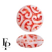 Perles rondes vintage 14 mm 2 trous - Light Terracotta x6|raw }}