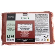 Argile sans cuisson autodurcissante Gédéo - Rouge x1.5kg