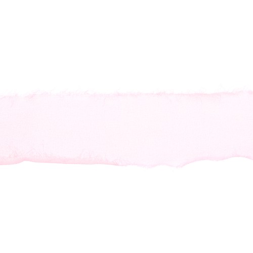 Ruban mousseline effiloché 40 mm - Saumon x1m