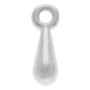 Breloque gouttes 10x3 mm - Placage Argent fin vieilli x10|raw }}