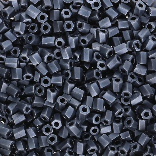 Bugles Twist Miyuki 10/0 Hex Cut 2001 - Gunmetal Mat x10g