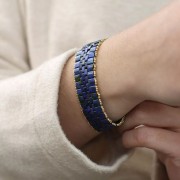 Miyuki Half Tila Beads 5x2.3x1.9 mm HTL-191 - 24kt Gold Plated paquet de 50g