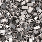 Miyuki Half Tila Beads 5x2.3x1.9 mm HTL-194 - Palladium Plated paquet de 50g