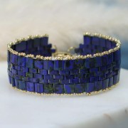 Miyuki Half Tila Beads 5x2.3x1.9 mm HTL-194 - Palladium Plated paquet de 50g