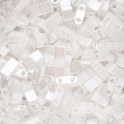 Miyuki Half Tila Beads 5x2.3x1.9 mm HTL-420 - White Pearl Ceylon paquet de 100g