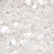 Miyuki Half Tila Beads 5x2.3x1.9 mm HTL-420 - White Pearl Ceylon paquet de 100g