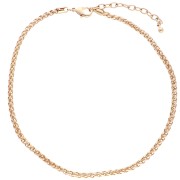 Collier maille Palmier 5 mm - Doré à l'or fin x46cm