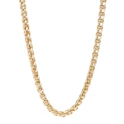 Collier maille Palmier 5 mm - Doré à l'or fin x46cm