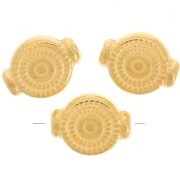 Perles disques 10x8 mm Doré à l'or fin x4|raw }}