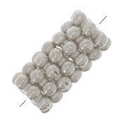 Perles rondelles intercalaires 5 mm Placage Argent fin vieilli x10