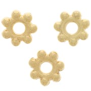 Perles rondelles intercalaires 5 mm Doré à l'or fin x10|raw }}