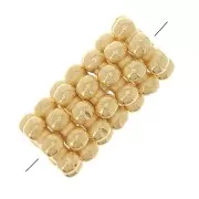 Perles rondelles intercalaires 5 mm Doré à l'or fin x10
