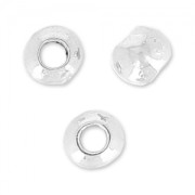 Perles rondes 3.2 mm Placage Argent fin vieilli x15|raw }}