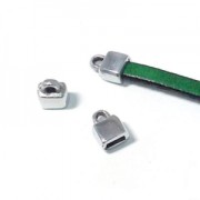 Embout pour lacet plat 5 mm 10x7 mm doré à l'or fin x1