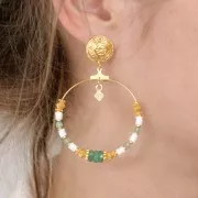 Perles toupies 4,5 mm Doré à l'or fin x10