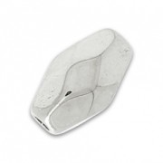 Olives facettées 7x4 mm Placage Argent fin vieilli x5