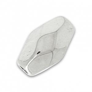 Olives facettées 7x4 mm Placage Argent fin vieilli x5