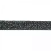 Lacet cuir reconstitué double-face 3 mm Dark Grey Metallic x1m