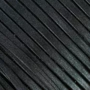 Lacet cuir reconstitué double-face 3 mm Dark Grey Metallic x1m