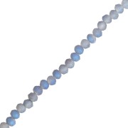 Perles rondelles facettées - rondes aplaties -3x2.5 mm Blue Iris Frosted x32cm|raw }}
