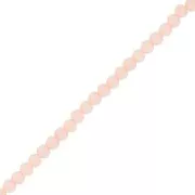 Nude - Perles rondelles facettées - rondes aplaties 3.5x3 mm - Nude Frosted x34cm Perles rondelles facettées - rondes aplaties 3.5x3 mm - Nude Frosted x34cm