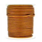 Cordon cuir 2 mm Cuivré Métallisé x 25 m