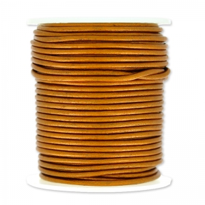 Cordon cuir 2 mm Cuivré Métallisé x 25 m