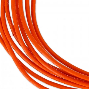 Cordon cuir 1,5 mm Orange x 2 m