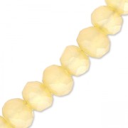 Perles rondelles facettées - rondes aplaties -4x3 mm Ocre Frosted x40cm