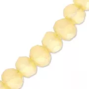 Perles rondelles facettées - rondes aplaties -4x3 mm Ocre Frosted x40cm