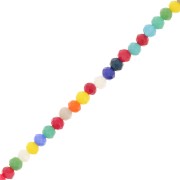Perles rondelles facettées - rondes aplaties 4x3.5 mm - Multicolore x40cm|raw }}
