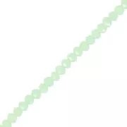 Perles rondelles facettées - rondes aplaties -3x2 mm Vert Mint x37cm