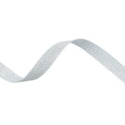 Ruban métallisé Mokuba 9 mm - Bleu clair fil argenté x50cm