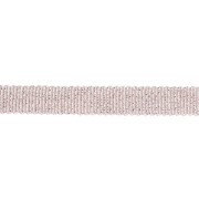 Ruban métallisé Mokuba 9 mm - Rose clair fil argenté x50cm