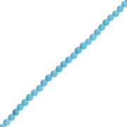 Perles rondes 2.5 mm en pierre gemme teintée - Magnésite turquoise x38cm