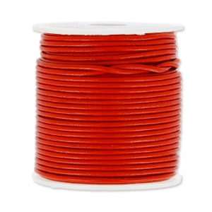 Cordon cuir 1,5 mm Rouge x 25 m