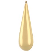 Pendentif goutte bombé 50x16 mm - doré à l'or fin x1