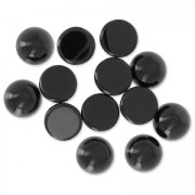 Cabochon rond  6 mm Black Onyx x1