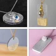 Moule pendentif adapté au béton pour bijouterie 3.9x2.9 cm losange