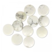 Cabochon rond  6 mm Howlite x1